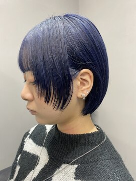 エトラ 渋谷店(etora) ネイビーブルー　ボブルフ