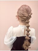 卒業式　謝恩会　成人式　同窓会　玉ねぎヘアアレンジ