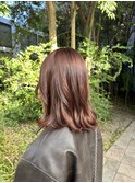 ワンカラーでほんのりピンクブラウン