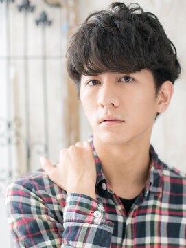 メンズヘア ビーセカンド 草加店(MENS HAIR B-2) ニュアンスパーマ刈り上げ大人かっこいいショートY草加