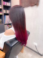 オト(oto) ストレートに映える、大人ピンクグラデ/デザインカラー/Wカラー