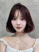 ロンドブルーム 天神大名店(Lond Bloom)&nbsp;10代20代30代韓国ボブ小顔ネビージュボブルフ似合わせカット黒髪