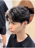渋谷フェザーパーマニュアンスパーマ毛流れビジネスメンズパーマ