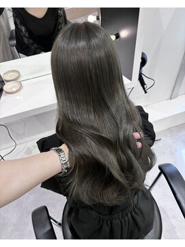 ノー バイ イオエ 西梅田(no. by ioe) ブリーチなしカラー/髪質改善/ミルクティーベージュ/小顔ヘア