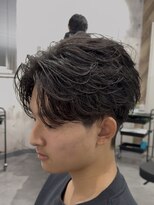 ビカムメンズヘアー 栄店(become men's hair) フェザーパーマ/フェザーショート/毛流れセンターパート