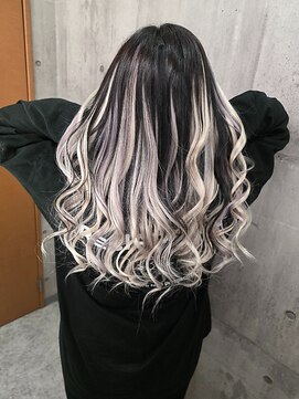 フォックス 四日市店(FOX) ヘアエクステ/ロング/ハイライト風エクステ/ホワイトアッシュ