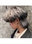 エンドカラー×メンズウルフカット×スパイラルパーマ仕上げ