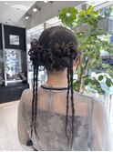 【藤岡)ツインカチモリ×編みおろしアレンジ