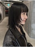 外ハネボブレイヤー顔まわりフェイスフレーミング黒髪ナチュラル