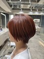 オーバーヘアー 池袋店(over hair) 丸みショート×艶暖色系カラー☆