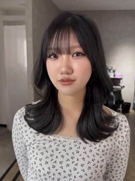 エトワ 中央店(etoi) 大分韓国かき上げレイヤーカット大人レイヤー顔まわりレイヤー