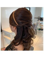 フェリーチェ(Felice)&nbsp;結婚式ハーフアップ　ブライダル　花嫁　パーティー　二次会