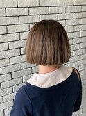 【透明感】グラデーションカラー×切りっぱなしボブ