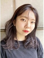 クラク 笹塚店(KURAKU) ラベンダーアッシュ/シースルーバング/20代30代