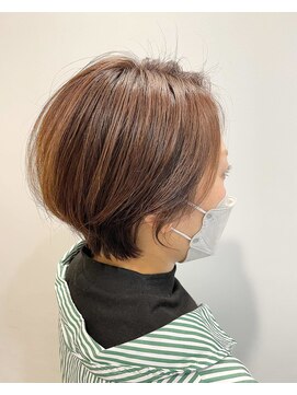 りんごの木 篠ノ井駅前店 丸みショート@20代30代40代@ニュアンスカラー