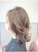 韓国風 レイヤー ミディアム ボブ
