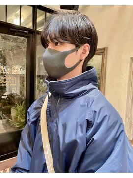 ベル 銀座5丁目店(Belle) お客様ヘア】黒髪パーマ無しでもかっこいいシースルーマッシュ