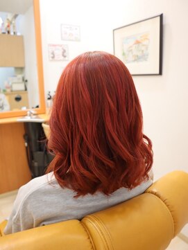 アクトプレミアヘアー栄(Act premier hair sakae) ハイライト過ぎない赤色濃いめ！