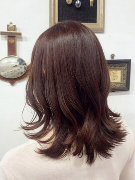 ランプ ヘアー(lamp hair) レイヤー×コーラルピンク/lamp 清水