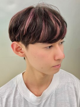 マックス フォー ヘアー(MAX FOR HAIR) メンズマッシュ×ピンクハイライト◎