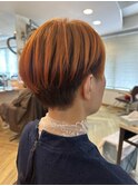 オレンジグラデーションカット