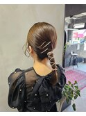 【札幌円山】へアセット/タイトポニー/結婚式ヘア/入学式ヘア