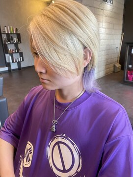 メルシー(merci) 【merci古河店】ホワイトブロンド×アクセントバイオレット