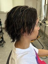 フゥ 宇都宮(FeU)&nbsp;波巻きパーマメンズパーマメンズヘアツーブロックツイストパーマ