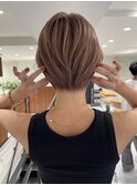 ハイライトバレイヤージュダブルカラーケアブリーチ30代40代