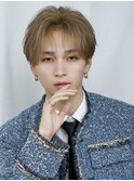 センターパート韓国ヘアコンマバングニュアンスパーマフェザー