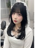 【RINA】コリアンブラック×レイヤーカット