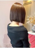 縮毛矯正だからこそできる艶のあるストンボブ