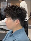 アップバングショート 短髪 刈り上げ