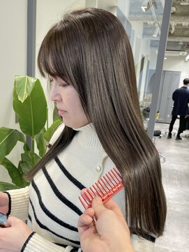 くびれショートボブ40代50代グレイカラー白髪染め白髪ぼかし