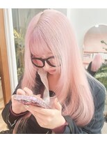 アンフィグ 吉祥寺(anfig)&nbsp;ペールピンク/レイヤー/ハッシュカット/ケアブリーチ/ウルフ