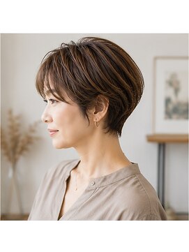 ヘアアンドメイク アース 入間店(HAIR&MAKE EARTH) 丸みショートボブ