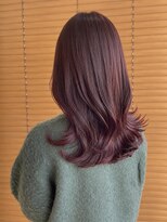 オーガニックエコ 川越(organic+eco) 20代30代秋くびれヘア/イルミナカラーピンクブラウン/髪質改善