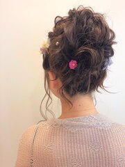 結婚式　二次会　ブライダル　パーティ　ヘアアレンジ