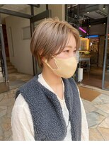 レンク(LENC) ミルクティーベージュのマッシュショート