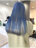 blue × greigu インナーカラー