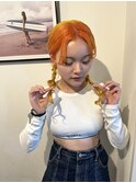 20代30代オレンジとイエローのデザインカラー