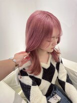 ベレーザ 渋谷(BELEZA)&nbsp;6808ベビーピンクハイライトグラデーション艶髪ハイトーンカラー