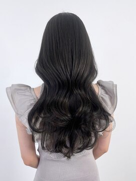 アイティーバイアルバム 八王子店(IT by ALBUM) 小顔オリーブカラー黒髪ウルフレイヤーロング_ba525981