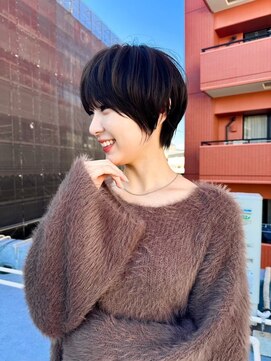 ロンド エメ 柏(Lond aimer) ワイドバング×髪質改善ブリーチなしダブルカラーショート[柏]