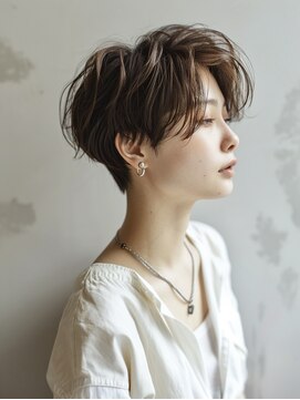 アルトリスト(Altruist Aging×HAIR&SPA) ☆イメチェンピンクベージュアンブレラカラー前髪クールショート