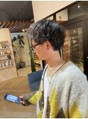 松本緩めシャドウパーマ波巻きパーマツイストスパイラルパーマ