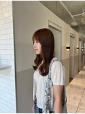前髪・顔まわりから可愛い　大人可愛いセミロング