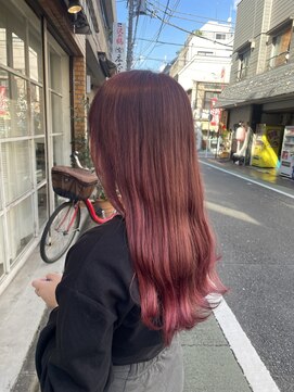 ハイレート ウニクス川越店(Hairate) [Ikeda]グラデーションピンクカラー