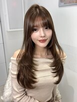 オニキス(ONYX)&nbsp;C234ブリーチなしマロンベージュ韓国レイヤー髪質改善トリートメ