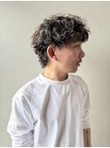 ツイストスパイラルパーマツイストパーマセンターパートウルフ